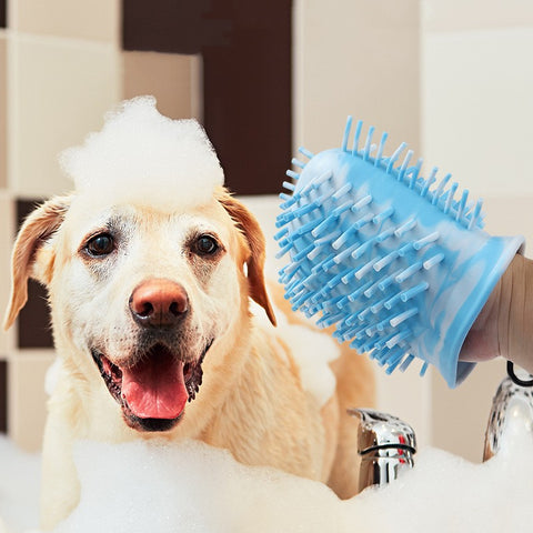 2 In 1 Dog Paw Cleaner Portable Brush Cup Soft Pet Dog Foot Cleaning Washer Brush Cup