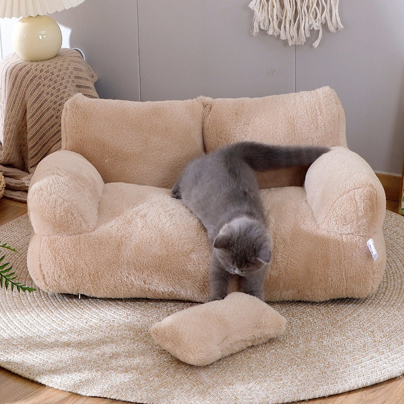 Luxury plush mini sofa cat bed for Sphynx cats and kittens - photo 2
