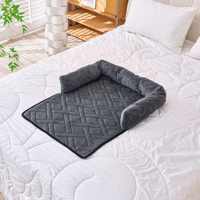 Curved sofa protector dog bed cushion for small and medium pets - photo 9