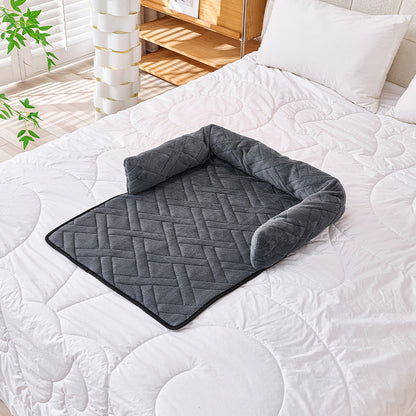 Curved sofa protector dog bed cushion for small and medium pets - photo 9