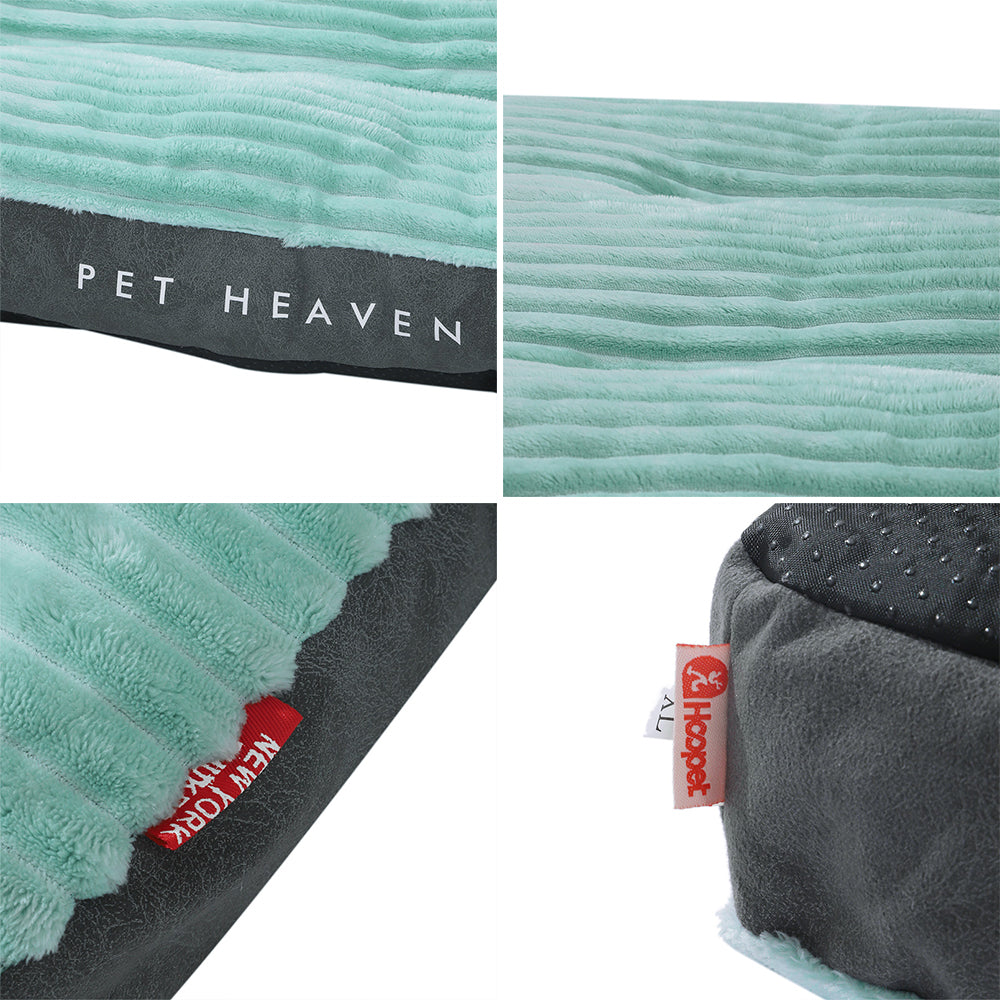 Plush corduroy orthopedic dog mattress, washable flat pet bed - photo 9