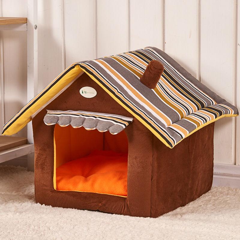 Cozy cottage striped indoor pet house bed for dogs and cats - photo 5