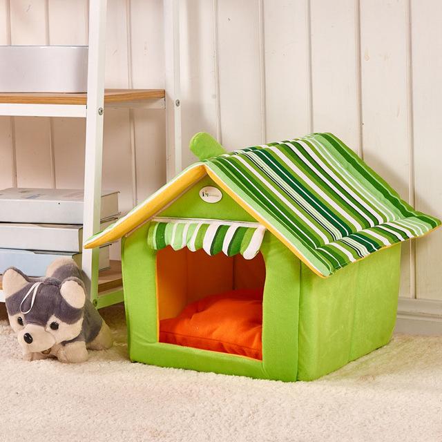 Cozy cottage striped indoor pet house bed for dogs and cats - photo 4