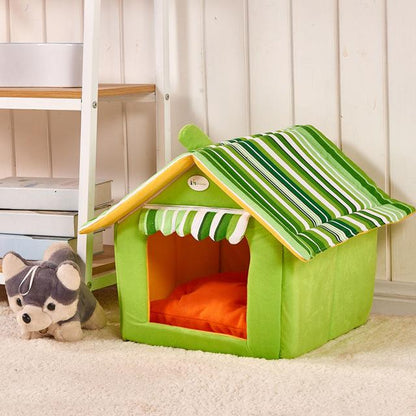 Cozy cottage striped indoor pet house bed for dogs and cats - photo 4