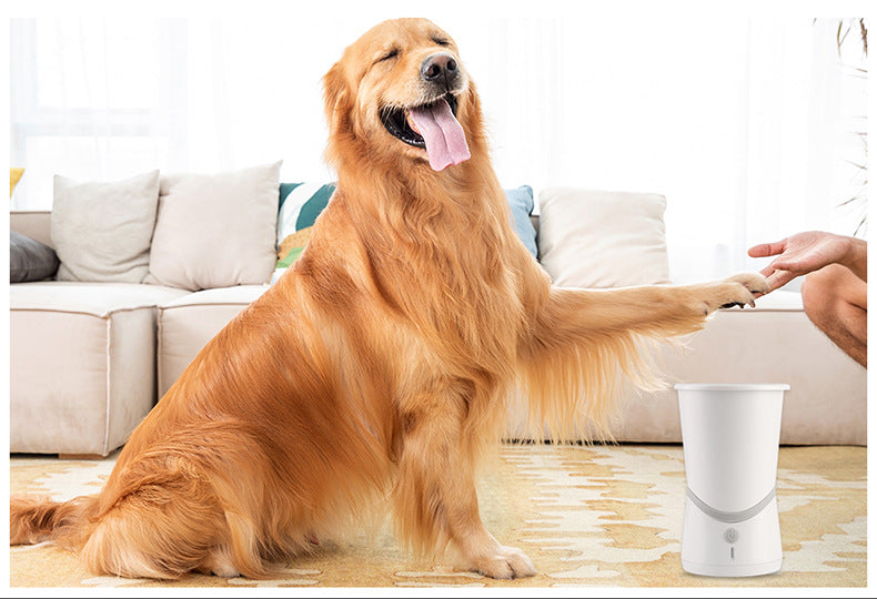 Automatic Dog Paw Cleaner & Massager – USB Rechargeable Portable Pet Paw Washer for Dogs & Cats