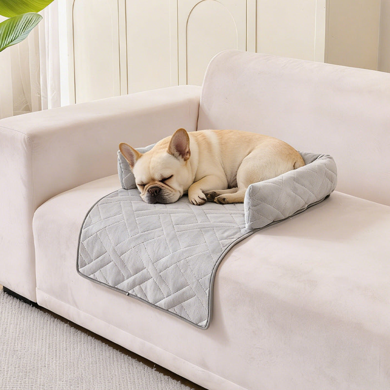 Curved sofa protector dog bed cushion for small and medium pets - photo 1