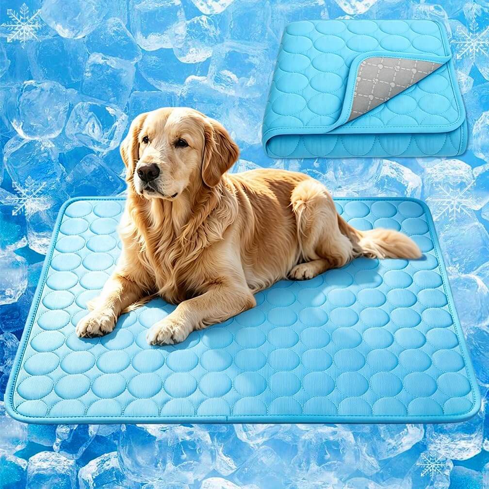Ice Silk Cooling Pet Mat – Summer Cool Bed for Dogs & Cats (All Sizes) | Breathable & Washable Pet Blanket