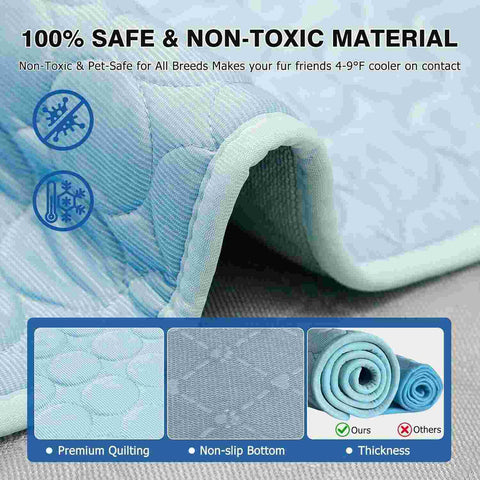 Ice Silk Cooling Pet Mat – Summer Cool Bed for Dogs & Cats (All Sizes) | Breathable & Washable Pet Blanket