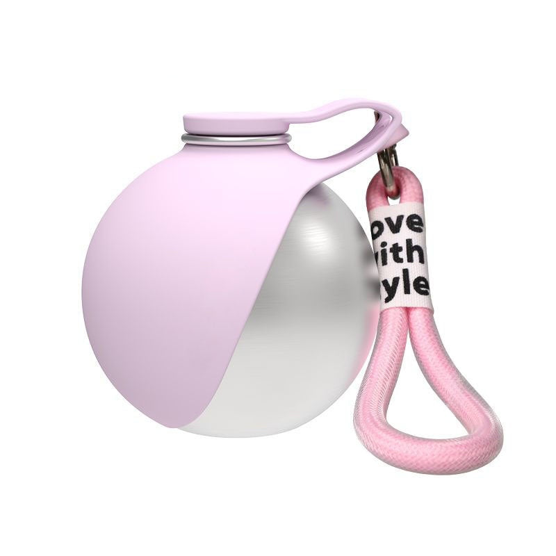 Portable stainless steel dog water bottle with silicone bowl - photo 14