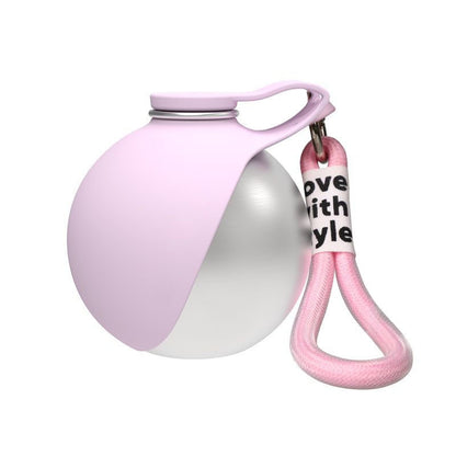 Portable stainless steel dog water bottle with silicone bowl - photo 14