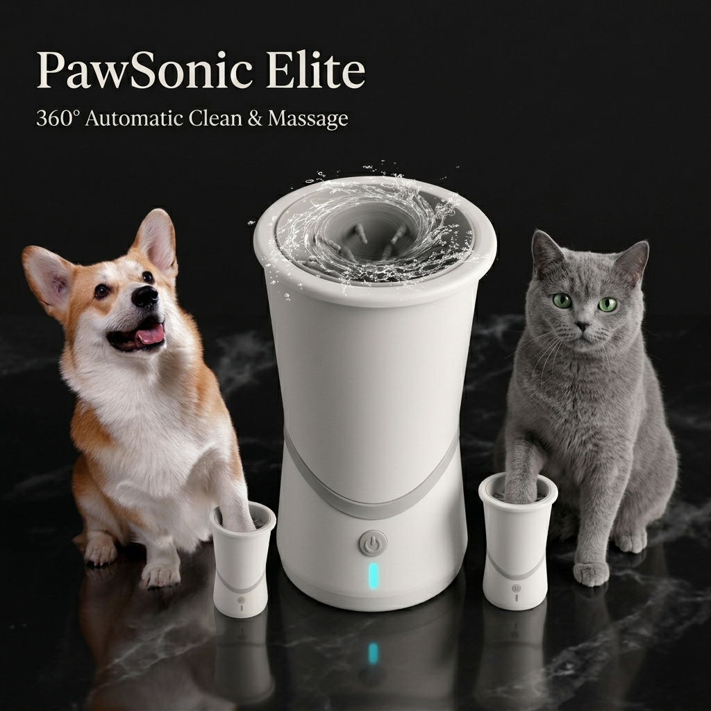 Automatic Dog Paw Cleaner & Massager – USB Rechargeable Portable Pet Paw Washer for Dogs & Cats