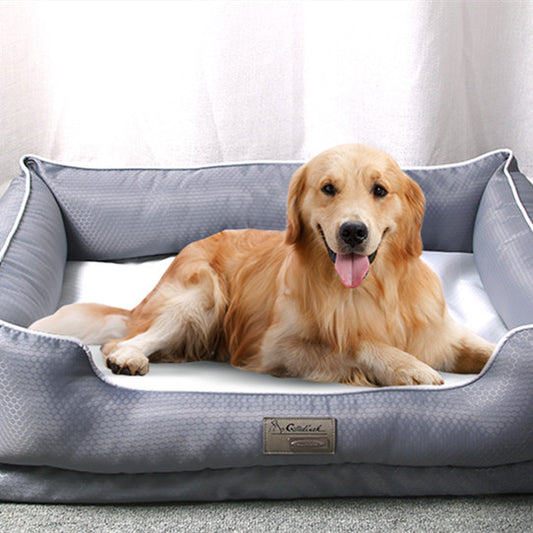 Orthopedic bolster lounge dog bed for large dogs - photo 1