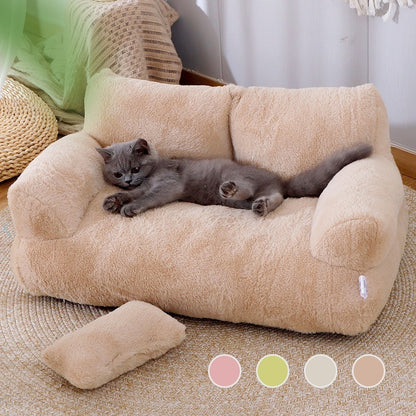 Luxury plush mini sofa cat bed for Sphynx cats and kittens - photo 1
