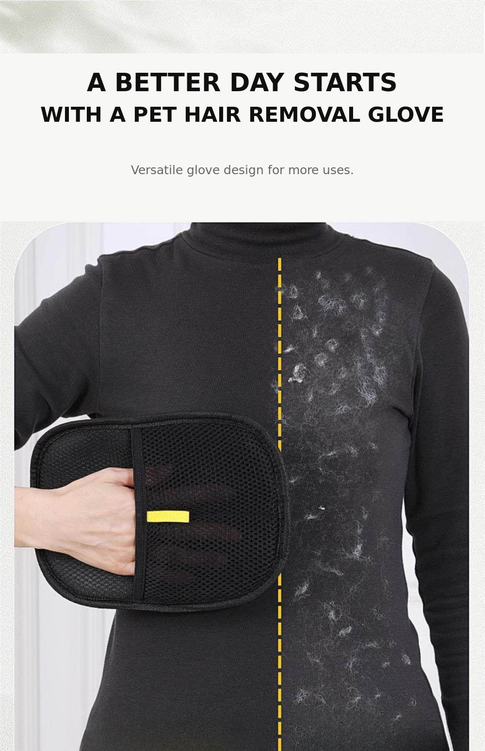 Electrostatic pet hair remover glove reversible mitt - photo 10