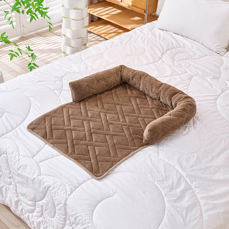 Curved sofa protector dog bed cushion for small and medium pets - photo 3