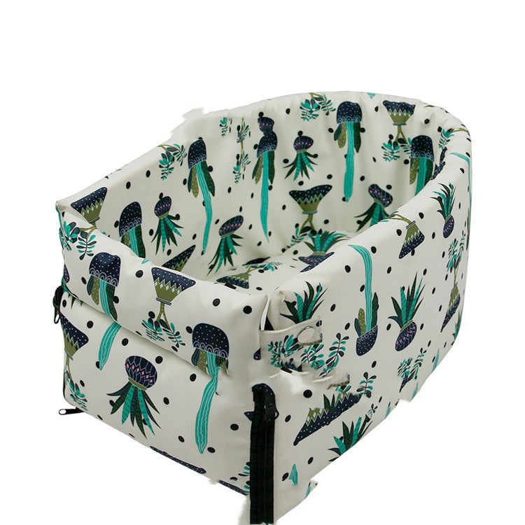 Printed travel car seat pet bed for small dogs and cats - photo 3