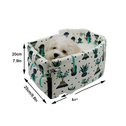 Printed travel car seat pet bed for small dogs and cats - photo 2